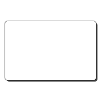 Plain White Cards - Peacock Bros. - White PVC Cards, 25 mil Adhesive Back,  Pack of 100 - L22372