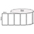 102mm x 48mm - White Thermal Transfer Perforated Labels, Permanent Adhesive, 25mm core, (1000/roll)