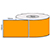 102mm x 150mm - Fluro Orange Thermal Transfer Perforated Labels, Permanent Adhesive, 76mm Core, (1000/roll)