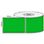 102mm x 150mm - Fluro Green Thermal Transfer Perforated Labels, Permanent Adhesive, 76mm core, (1000/roll)