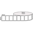40mm x 30mm - White Gloss Thermal Transfer Labels, Permanent Adhesive, 25mm core, (2500/roll)