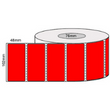 102mm x 48mm - Red Thermal Transfer Perforated Labels, Permanent Adhesive, 76mm core, (2000/roll)