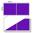 102mm x 150mm - Purple Thermal Transfer Fanfold Labels, Permanent Adhesive, (3000/box)