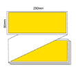 80mm x 290mm - Yellow Thermal Transfer Fanfold Poly Labels, Permanent Adhesive, (2000/box)
