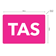 100x149mm 'TAS' Printed Freight State Labels Pro Magenta, 1000/roll