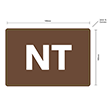 100x149mm 'NT' Printed Freight State Labels Brown, 1000/roll